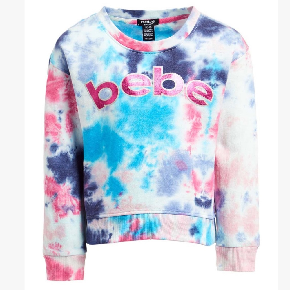 bebe girls tie dye sweatshirt. SZ. 4. NWT